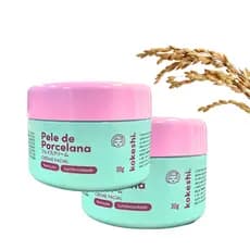 Super Kit 2 Creme Facial Pele de Porcelana Kokeshi Milagre do arroz 30g