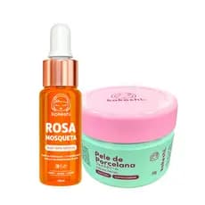 Kit Creme Pele de Porcelana + Óleo de Rosa Mosqueta Puro Kokeshi