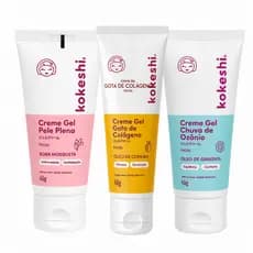 Kit Linha Ozônio Kokeshi com 3 unidades Cremes Faciais Óleo de Girassol