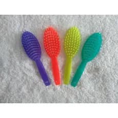 Escova De Cabelo C/ Glitter Plástico Várias Cores