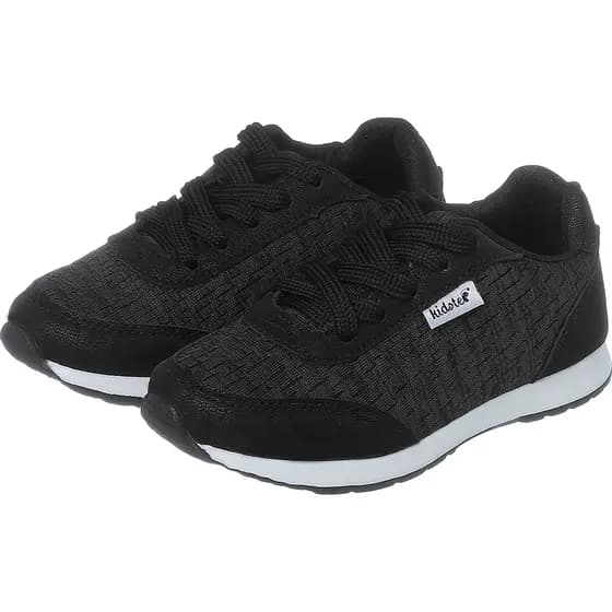 Tênis Infantil Baby 20 ao 27 Masculino Jogging Preto com Cinza