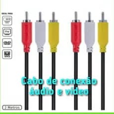 CABO DE áudio e VÍDEO P3 RCA PARA RCA MACHO  1.5m