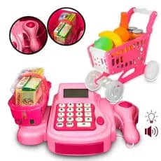 Mercadinho Completo com Luz, Som, Carrinho e Caixa Registradora – Art Brink