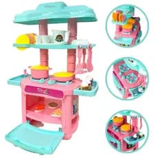 Mini Cozinha Com Acessorios Brinquedo 47 peças Glam Girls