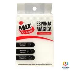 3 Esponja Mágica pra Limpeza em Geral Branca Max Clean