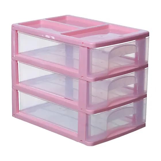 Gaveteiro Organizador 3 Gavetas Transparente - Organizador Multiuso