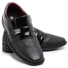 Sapato Social Infantil Masculino 448 Pajem Dias Das Crianças Promoção Casual Verniz Brilho