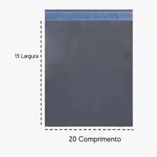 Saco Inviolável Cinza Correios  - 15 X 25 - 250 Unidades.