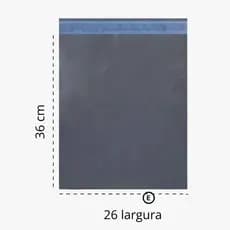 Embalagem Plástico Segurança Cinza Sedex 26x36 26 X 36 100 unidades