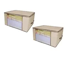 Caixa Organizadora De Guarda Roupa KIT 2 CAIXAS Flexível Com Ziper Organizadores Multiuso Caixa de Organizar