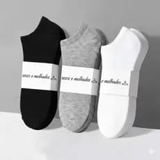 kit 24 pares Meias soquete masculina Meia invisível respirável
