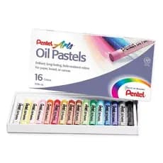 Giz Pastel Oleoso Pentel  Estojo com 16 cores