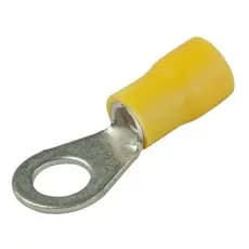 100 x Terminal Anel Olhal Amarelo 4mm a 6mm Pré Isolado Rv5.5-5