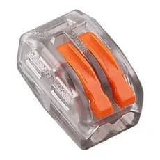 50x Conector Derivação Cristal Jack 2 Vias Tipo Wago 222-412