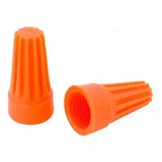 100 Conectores Emenda Fio Elétrico Cabo Torção Laranja Até 5,7mm² Isolado Instalação Rápida