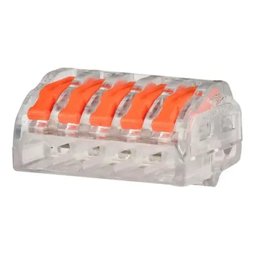 20 X  Conector Tipo Wago 222 Borne Emenda Fios 5 Vias