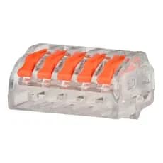 20 X  Conector Tipo Wago 222 Borne Emenda Fios 5 Vias