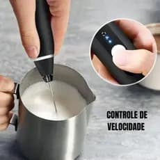 BRANCA - (Premium) Mini Batedor Mixer Elétrico Portátil Bivolt
