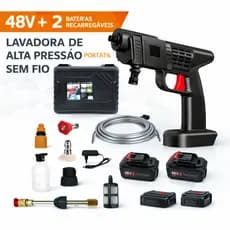 ⚡ Lavadora de Alta Pressão Portátil 48V Alta Pressão Sem Fio 2 Baterias Recarregável