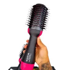 Escova Secadora Alisadora 3 em 1 110V Seca, Alisa e Modela Cabelos – Bivolt