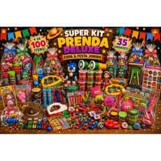 Kit Prenda Festa Junina Surpresa C/ Brinquedos Doces Bingo Pescaria Escola Igreja