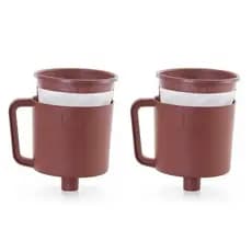 2 Coador de Café Tecido Chá com Suporte e Funil Ecológico Reutilizável Envio Imediato Coamil