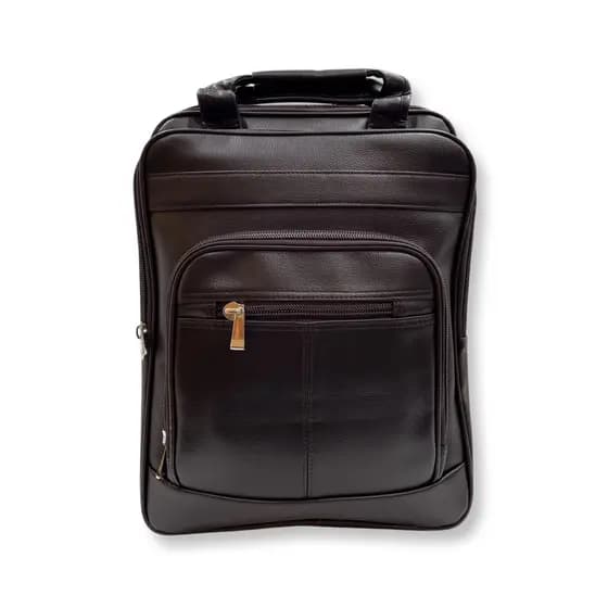 Mochila Pasta executiva 2 em 1 em couro sintético para notebook