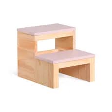 Escada Infantil Madeira Quarto E Banheiro Laqueado Rosa Bebê