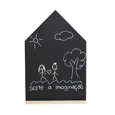 Lousa De Parede Quadro Negro Casinha Infantil Grande 100x70