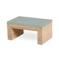 Escada Infantil Madeira Quarto E Banheiro Banquinho Cinza