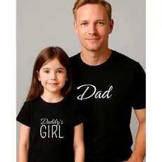 Conjunto 2 Blusas Pai e Filha Roupa Pai e Filha Combinando  Blusas Estilosas para Momentos Especiais