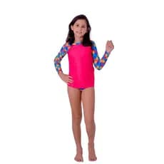 Conjunto Juvenil Menina Proteção Solar UV50+ Camisa Manga Longa + Calcinha Praia