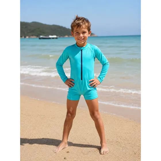 Macaquinho UV Infantil Menino Proteção Solar 50+ Para Mar e Piscina 2 a 10 Anos