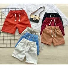 Kit 2 Shorts Linho Infantil Masculino – Conforto e Estilo | Tamanhos 2 4 6 8 Anos