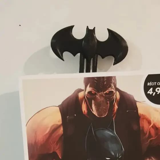 Marcador Pagina Livro Caderno BATMAN BOOMERANG BOOKMARK Criativo Leitura Divertido personalizado iMPRESSAO 3D