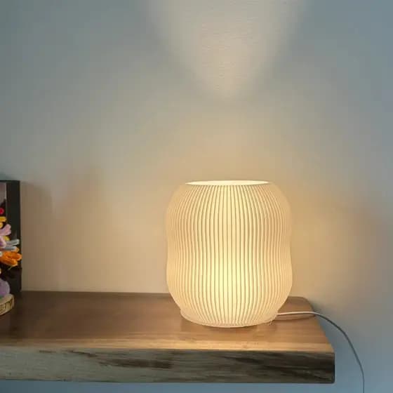 Luminaria Mesa Abajur Led Portátil  LUMINOS TOP Decoracao Diversos Presente Quarto Casa Geometrica Luxo