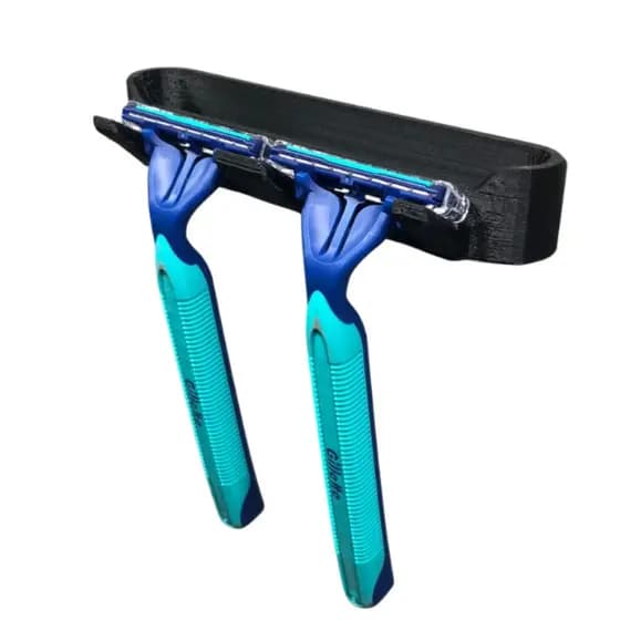 Suporte Parede DUPLO Lamina de Barbear Barbeador Gillete Dupla Face Prestobarba Gilete