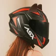 Kit 2 Pcs Orelha De Gato Orelinha Capacete Moto Bike Acessórios Gatinho Dupla Face