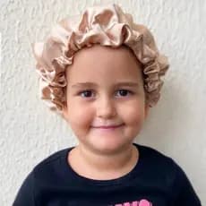 Touca INFANTIL de Cetim Anti frizz Dupla Face