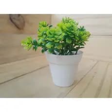 Suculenta decorativa artificial robert plant vaso branco