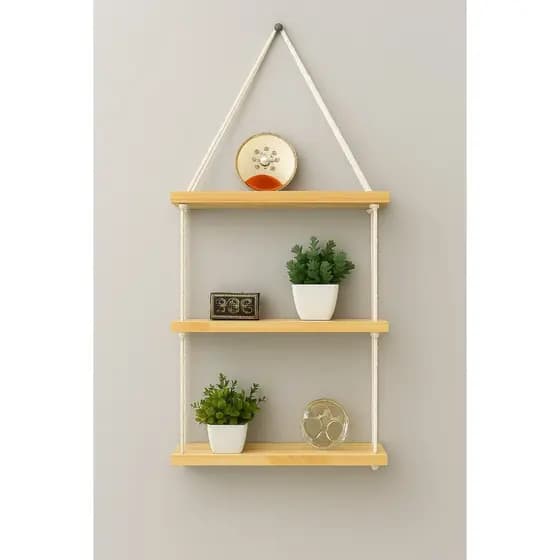 Prateleiras 3 andares suspensa nicho de parede estante decorativa madeira pinus jardim vertical tendencia