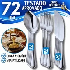 72/48//24/18 – Facas  Garfos Colheres Duráveis para Casa Festas Talheres