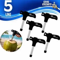 Furador de Coco Profissional em Aço Inox Abridor de Coco Verde Manual