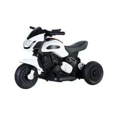 Moto Elétrica Infantil Potente 6V Branca Veículo Bateria Crianças Segurança Diversão