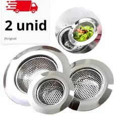 kit 2 Ralos de Pia com Borda para Cozinha Aço Inox Ralinho ORIGINAL