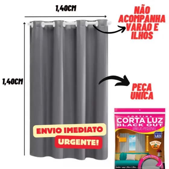 Cortina Corta Luz Black Out p Janelas - Plast Leo