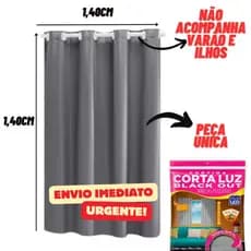 Cortina Corta Luz Black Out p Janelas - Plast Leo