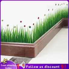 Se7ven✨Rodapé adesivos dormitório grama adesivos quarto decorativo cintura parede adesivos papel parede sala TV fundo wallcal _ Outro organizador