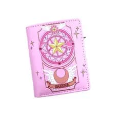Carteira Manga Kinomoto Sakura Botão Desenho Porta Cartão Moeda