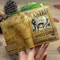 Anime ONE PIECE Carteira Curta Macaco D Luffy Bolsa Com Botão